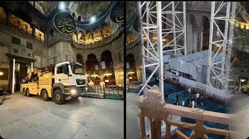AYASOFYA CAMİİ’NE KAMYON SOKULMASI TARTIŞMALARI GİDEREK BÜYÜYOR!