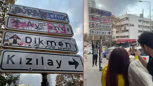 ANKARA'DA KIZILAY'IN YÖN TABELASINI 4.KEZ YENİLENDİ!