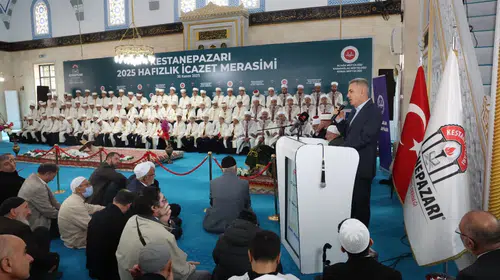 KESTANEPAZARI'NDA 65 ÖĞRENCİ TÖRENLE HAFIZLIK İCAZETİ ALDI!