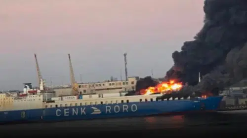 RUSYA ODESSA LİMANI'NDA TÜRK KURU YÜK GEMİSİNİ VURDU!