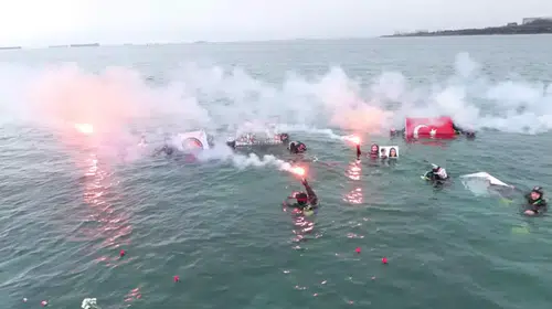 KARTALKAYA FACİASINDA ÖLENLER İÇİN TUZLA'DA SAYGI DALIŞI YAPILDI!