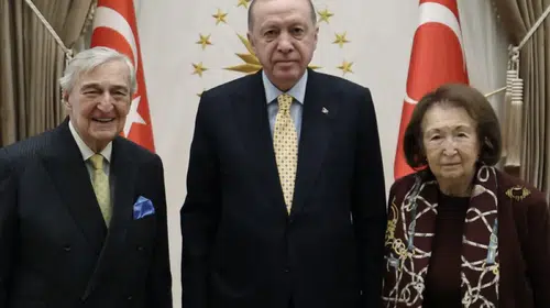 CUMHURBAŞKANI ERDOĞAN RAHMİ KOÇ VE SEMAHAT ARSEL’İ KABUL ETTİ!