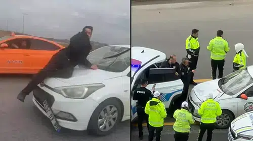 SÜRÜCÜ EĞİTMENİ TARTIŞTIĞI KİŞİYİ KAPUTTA 20 KM SÜREKLEDİ!