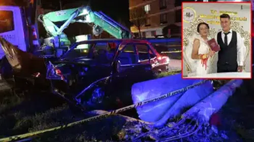 ALTI AY ÖNCE EVLENEN GENÇ ÇİFTİ TRAFİK KAZASI AYIRDI!