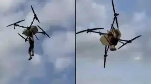 BAFRA'DA DRONE TUTUNARAK YER DEĞİŞTİREN O ÇİFTÇİ DÜŞMÜŞ!