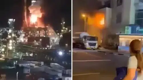 İRAN TEL AVİV’E FÜZE ATIYOR! PETROL RAFİNERİSİ VURULDU!