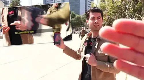 İSRAİL CNNTÜRK MUHABİRİ VE KAMERAMANINI ENGELLEYEREK GÖZALTINA ALDI!