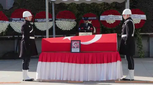 KAZA  ŞEHİDİ POLİS TÖREN VE DUALARLA SON YOLCULUĞUNA UĞURLANDI!