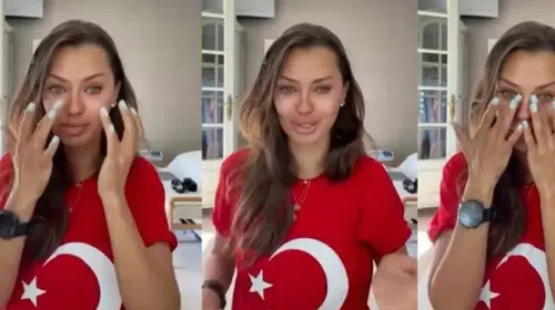 PUTİN'E ÜNLÜ RUS SUNUCUDAN TÜRK BAYRAKLI TEŞEKKÜR!