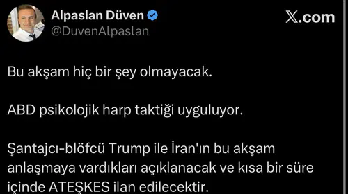 ATEŞKESİ İLK DUYURAN İSİM TÜRK GAZETECİ ALPASLAN DÜVEN OLDU!