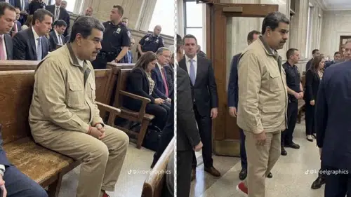 MADURO’NUN MAHKEME ÖNCESİ GÖRÜNTÜSÜ VE İFADESİ ORTAYA ÇIKTI!