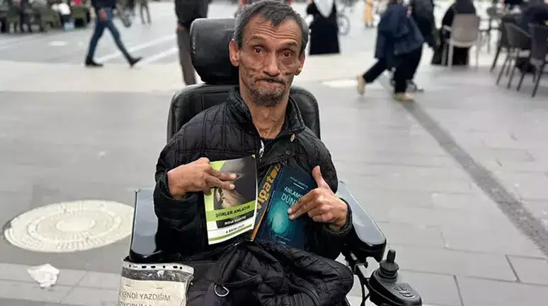 YÜZDE 90 BEDENSEL ENGELLİ KARATAŞ TEK ELİYLE 3 KİTAP YAZDI!