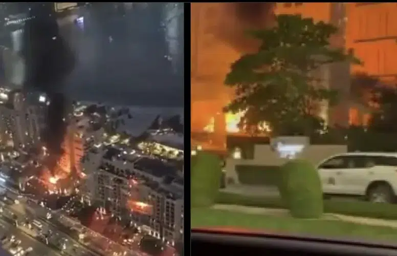 DÜNYANIN EN GÖZDE YERİ DUBAİ İRAN FÜZELERİ İLE ALEV ALEV YANIYOR!