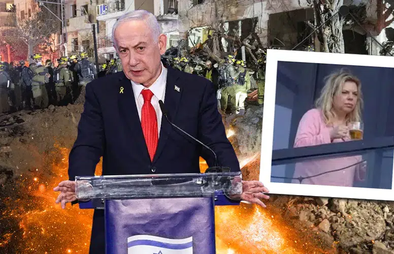 NETANYAHU'NUN EŞİ MİAMİ'DE BALKONDA BÖYLE GÖRÜNTÜLENDİ!