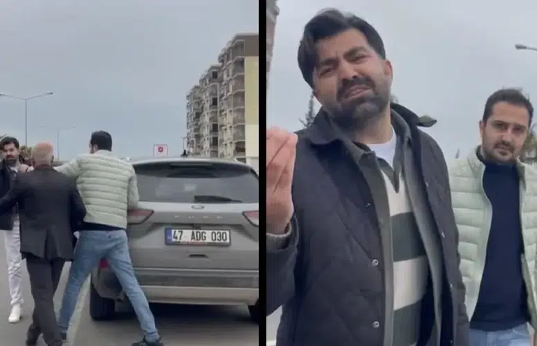 KIZILTEPE’DE TRAFİK TARTIŞMASINDA AVUKAT SAVCININ ARABASININ ÖNÜNÜ KESTİ!