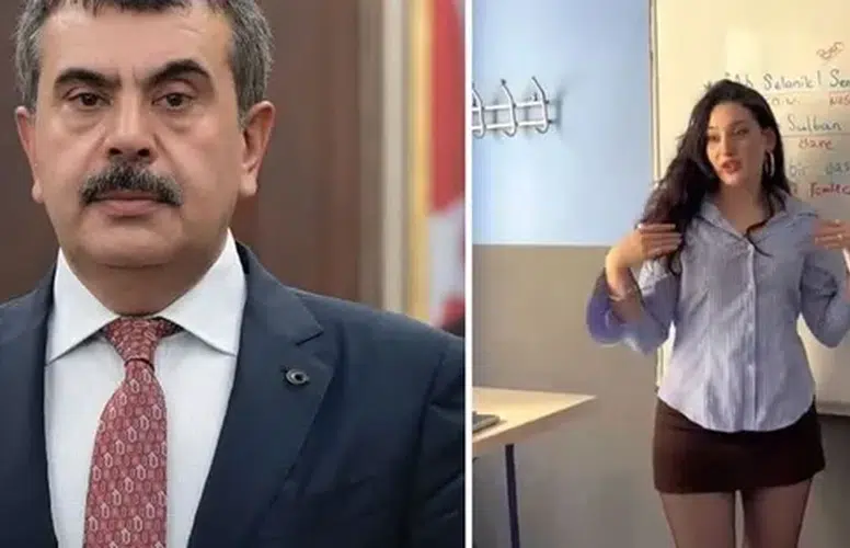 MİNİ ETEKLİ KADIN ÖĞRETMENİN VİDEOSU GÜNDEM OLDU!