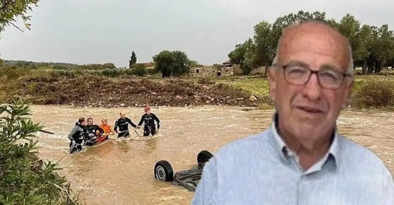 Foça’da dehşet anları kamerada! Bülent Kaptanoğlu’nun sel sularına kapıldığı anlar ortaya çıktı