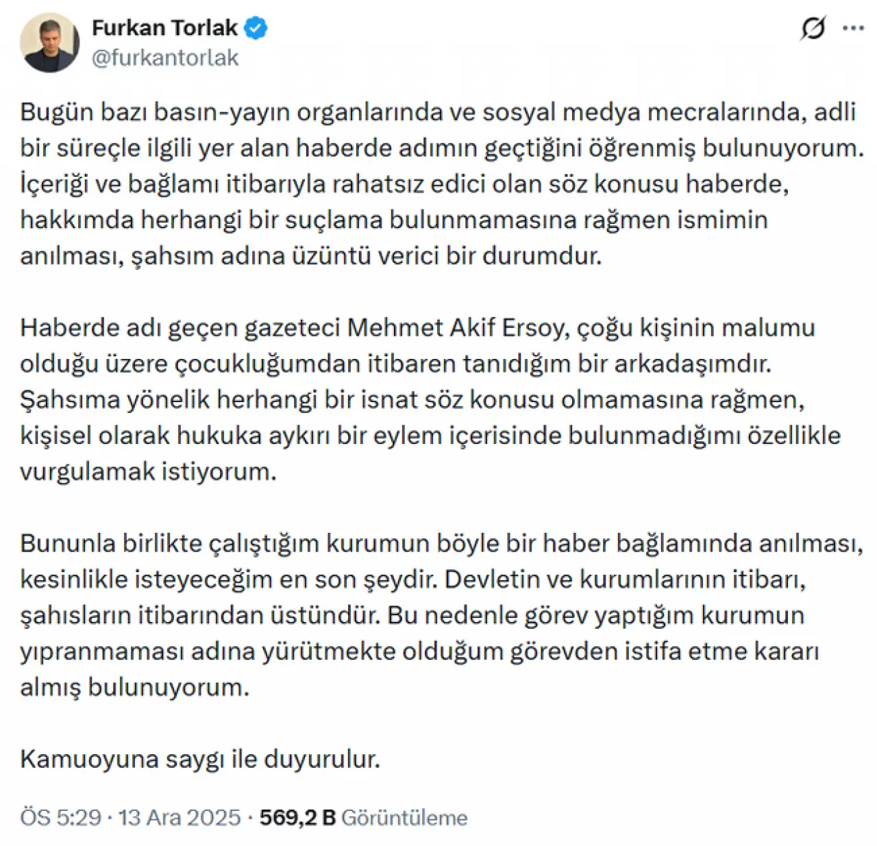 Mehmet Akif Ersoy soruşturmasının ardından ilk istifa - Resim : 2