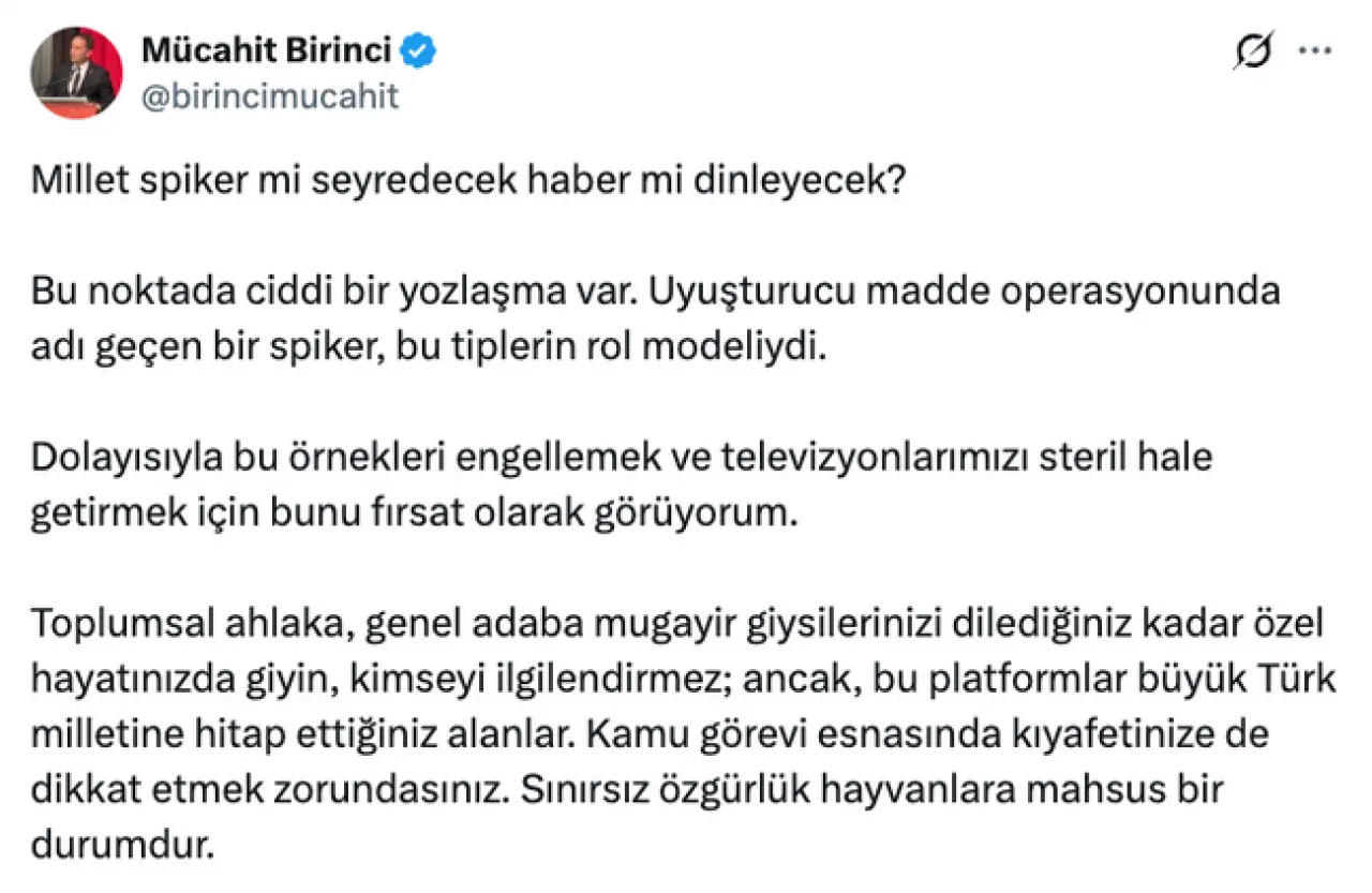 Mücahit Birinci'den bomba ‘spiker’ tepkisi! ‘Bunları mı seyredeceğiz haber mi dinleyeceğiz?’ - Resim : 1