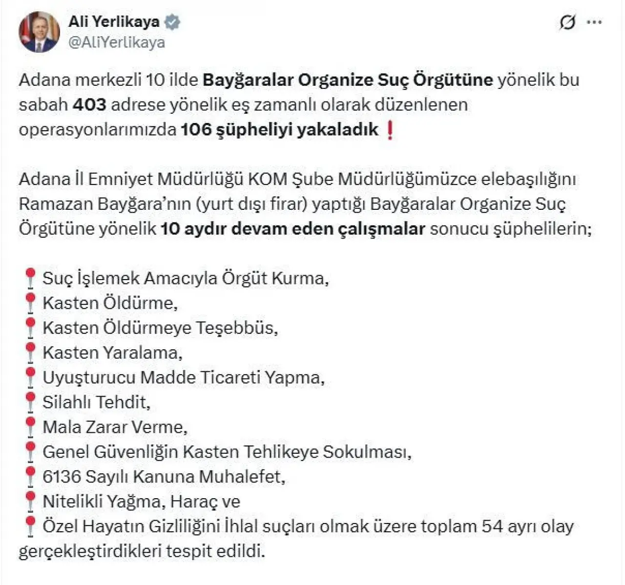 Suç imparatorluğu çöktü! Bayğaralar suç örgütü’ne nefes kesen operasyon: 106 kişi gözaltında - Resim : 2